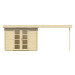  Tuindeco | Tuinhuis Dellinger met Overkapping 300 cm 200366-01